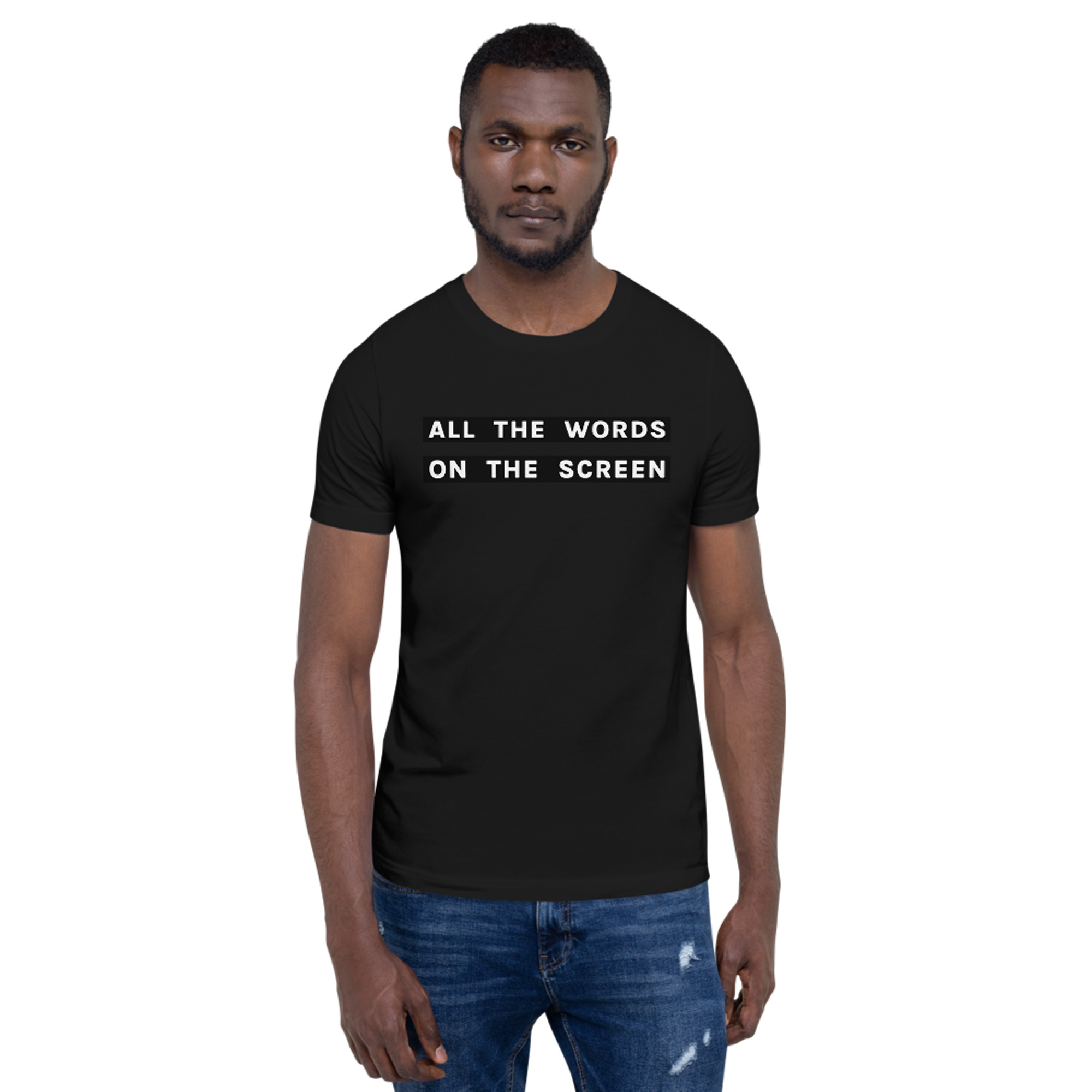 all the words on the screen shirt